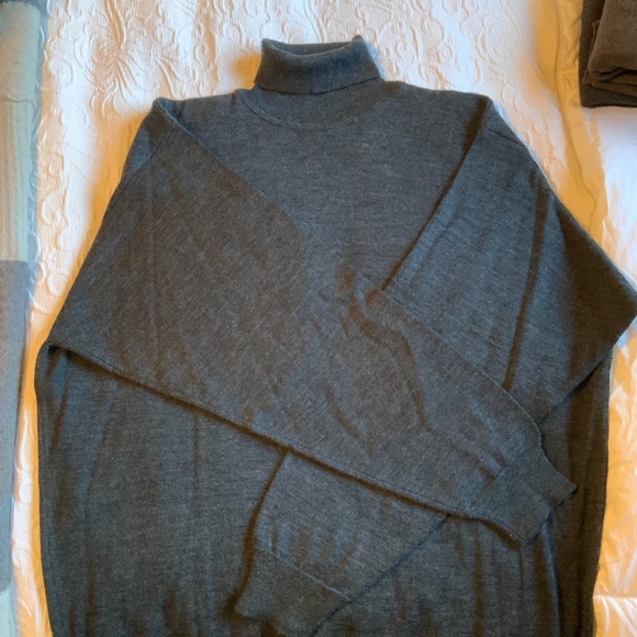 Men’s Vintage 90s Wolsey Turtle Neck Merino Wool Sweater XL - Picture 1 of 2
